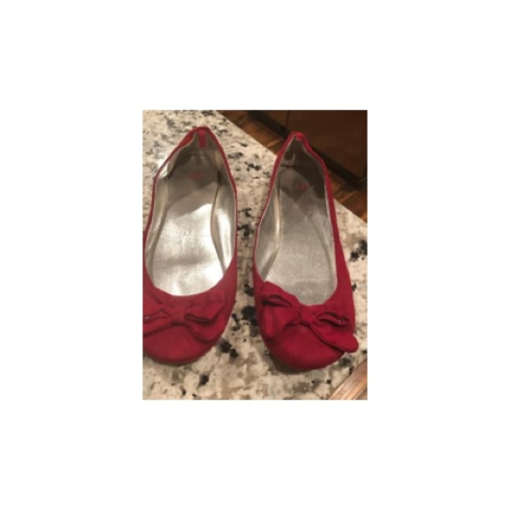 GAP red ballet flats with bow size 10